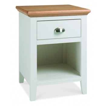 Hampstead two tone 1 drawer bedside cabinet by Bentley Designs.