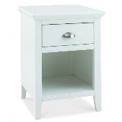 Hampstead white 1 drawer bedside cabinet. Only 239