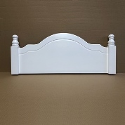 York white wooden bed headboard. From 199