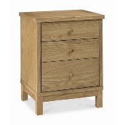 Atlanta oak 3 drawer bedside cabinet. Only £223