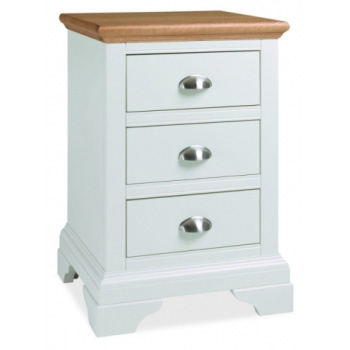 Hampstead two tone bedside 3 drawer by Bentley Designs.