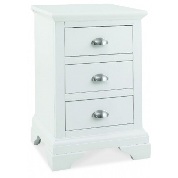 Hampstead white bedside 3 drawer cabinet. Only £309