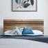 Fluted wooden bed headboard - view 1