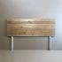 Grooved Wooden Bed Headboard.  - view 2