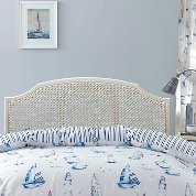 Keswick White Rattan Headboard. From 369